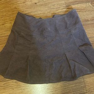 H&M brown corduroy skirt size 4 with zipper